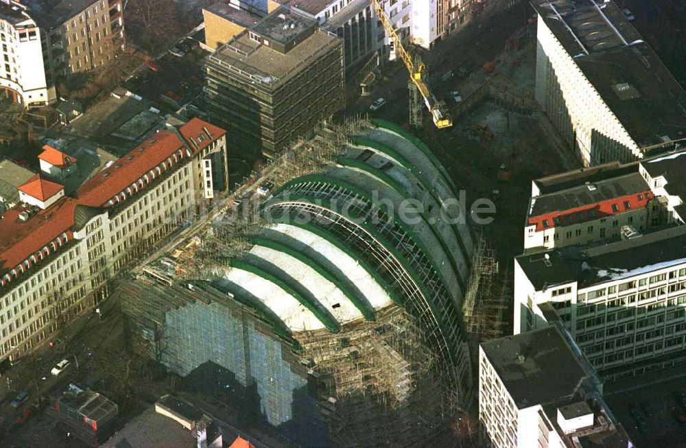 Luftaufnahme Berlin - Bau des Ludwig-Erhard-Hauses am Bahnhof Zoo in Charlottenburg