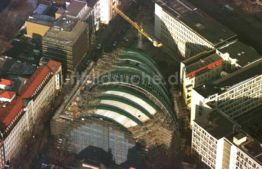 Berlin aus der Vogelperspektive: Bau des Ludwig-Erhard-Hauses am Bahnhof Zoo in Charlottenburg