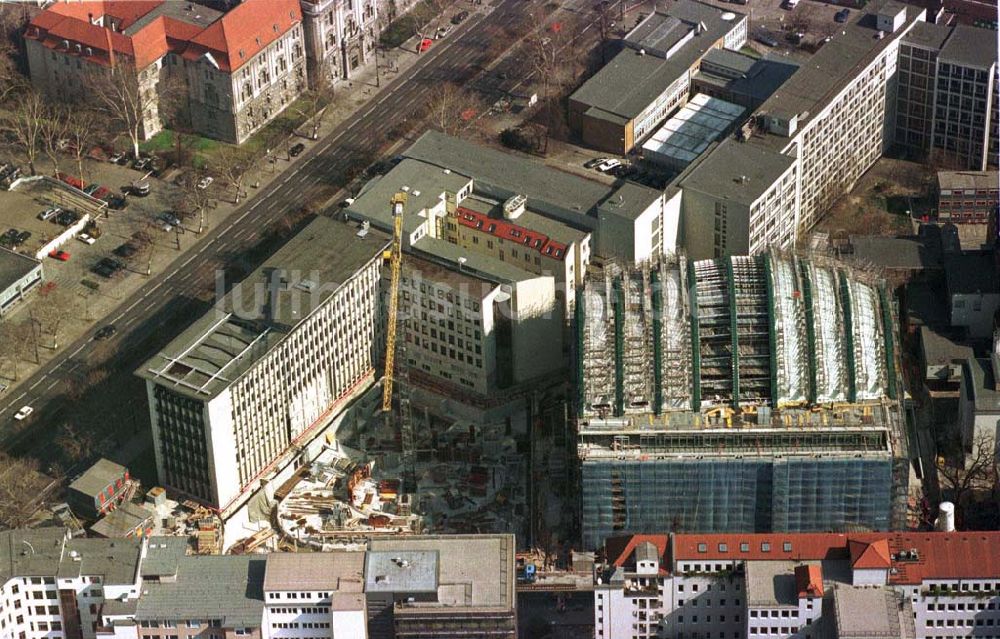 Luftaufnahme Berlin - Charlottenburg - Bau des Ludwig-Erhard-Hauses und der Berliner Börse