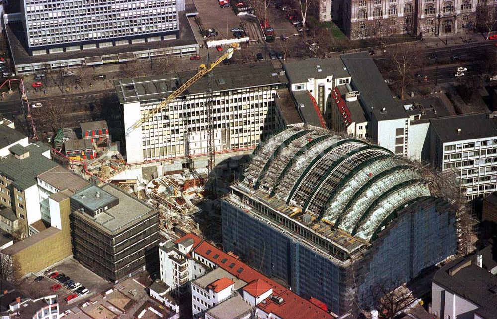 Berlin - Charlottenburg von oben - Bau des Ludwig-Erhard-Hauses und der Berliner Börse