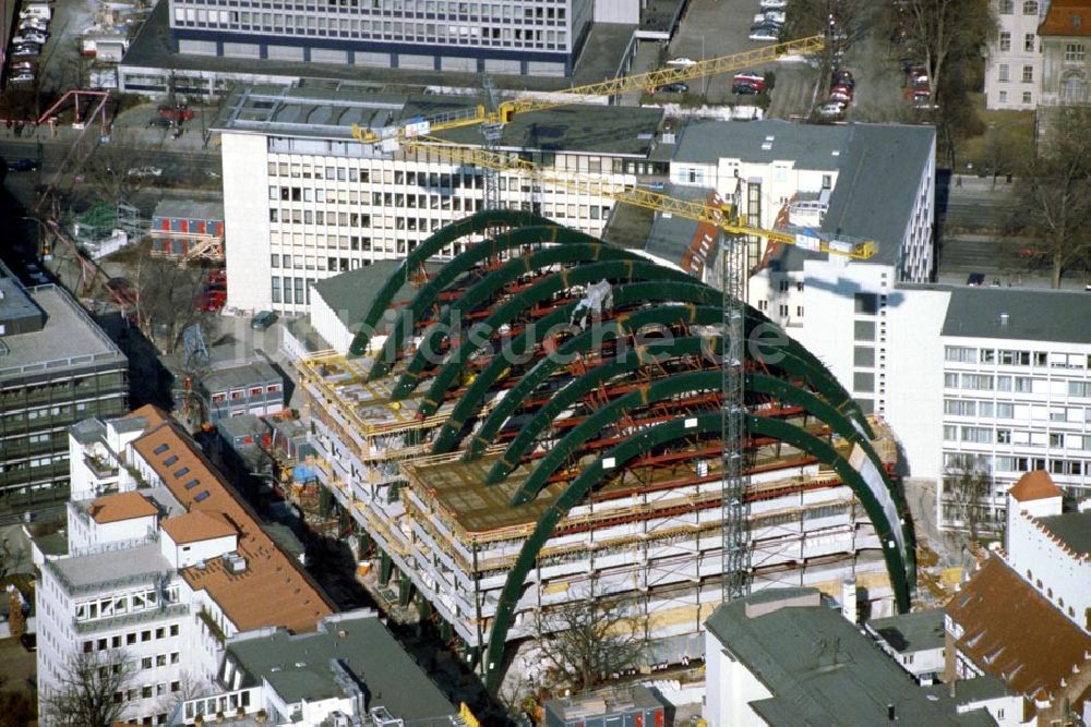 Berlin - Charlottenburg aus der Vogelperspektive: Bau des Ludwig-Erhardt-Hauses in Berlin - Charlottenburg