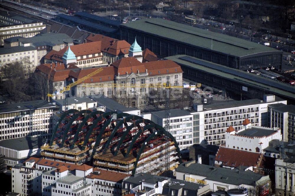 Luftbild Berlin - Charlottenburg - Bau des Ludwig-Erhardt-Hauses in Berlin - Charlottenburg