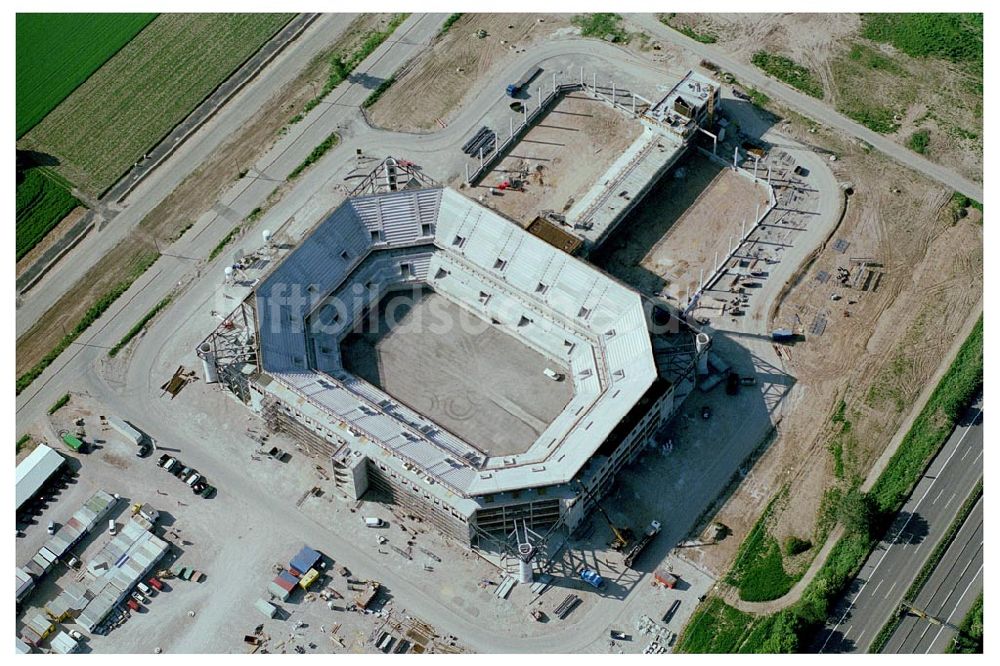 Luftaufnahme Mannheim - Bau der Mannheim Arena