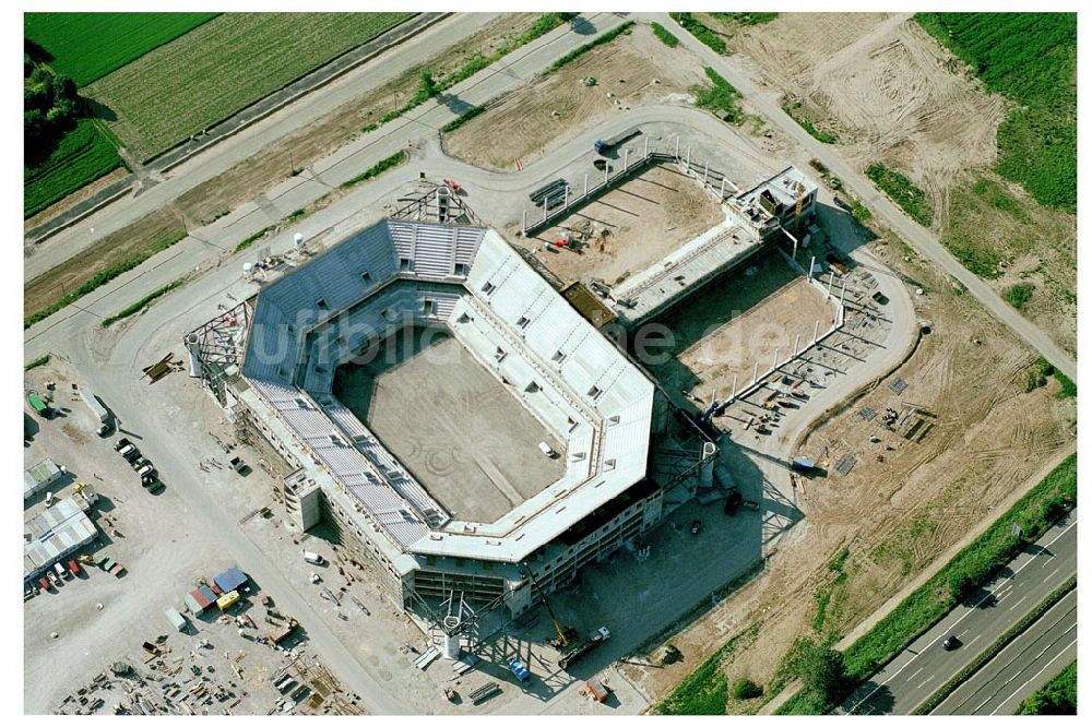 Mannheim von oben - Bau der Mannheim Arena