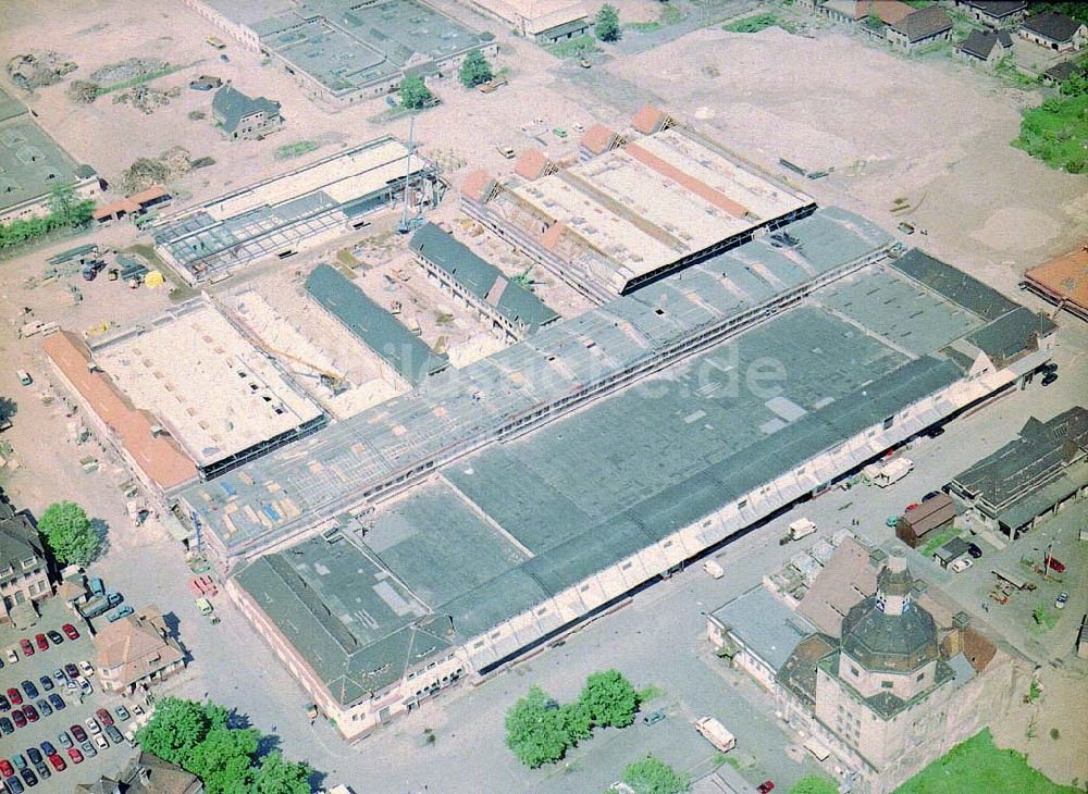 Luftaufnahme Dresden / Sachs. - Bau der Neue Messe - ein Projekt der HVB-Immobilien AG auf dem Ostragehege (Gelände des Alten Schlachthofes) in Dresden