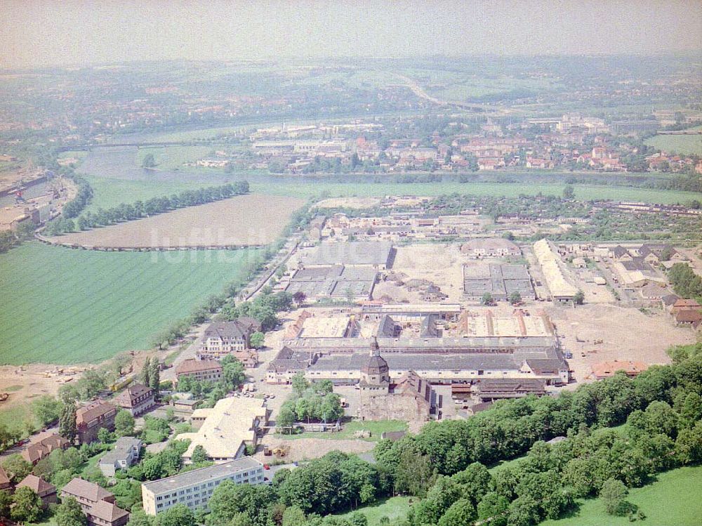 Dresden / Sachs. aus der Vogelperspektive: Bau der Neue Messe - ein Projekt der HVB-Immobilien AG auf dem Ostragehege (Gelände des Alten Schlachthofes) in Dresden