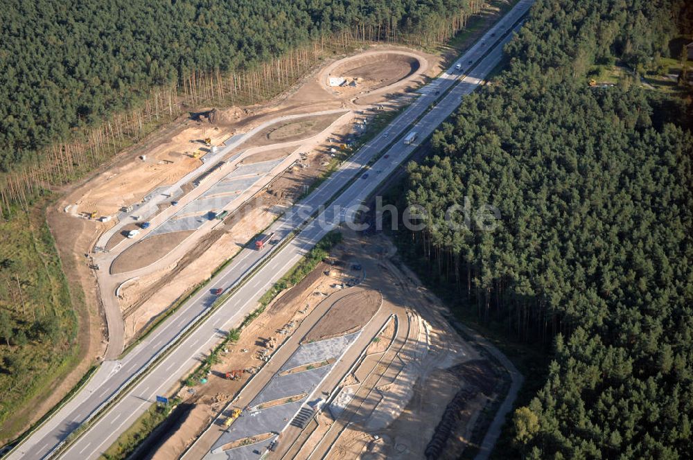 Luftbild Wandlitz - Bau neuer Parkplätze