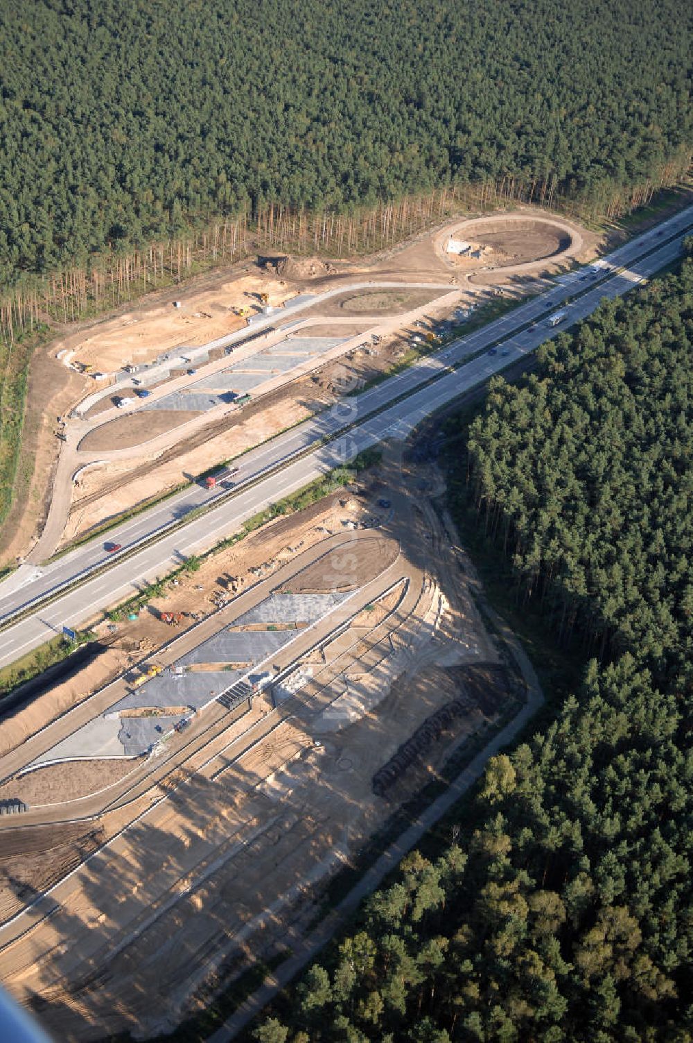 Luftaufnahme Wandlitz - Bau neuer Parkplätze