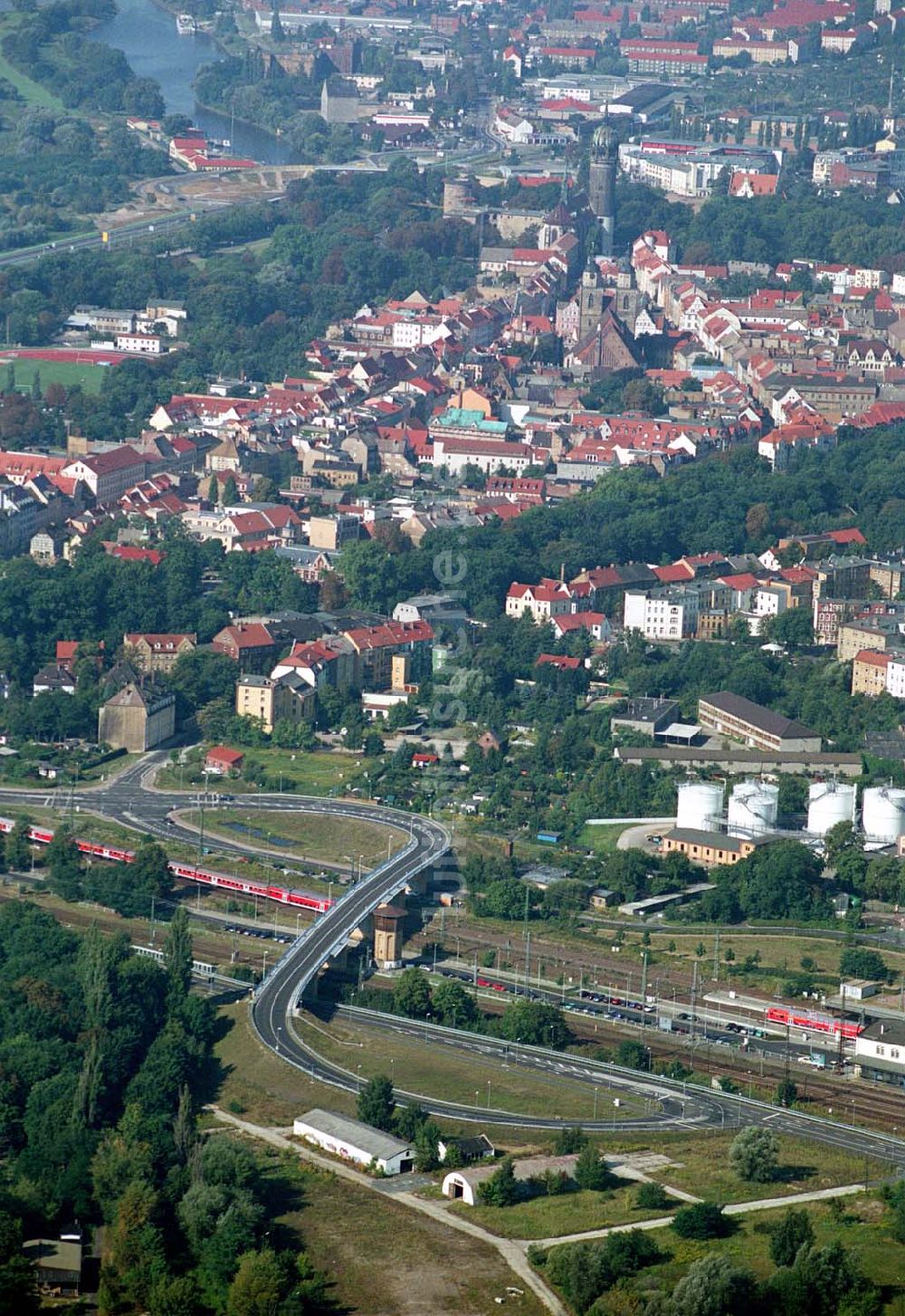 Luftbild Wittenberg (Sachsen-Anhalt) - Bau der Ortsumgehungsstraße - Wittenberg (Sachsen-Anhalt)