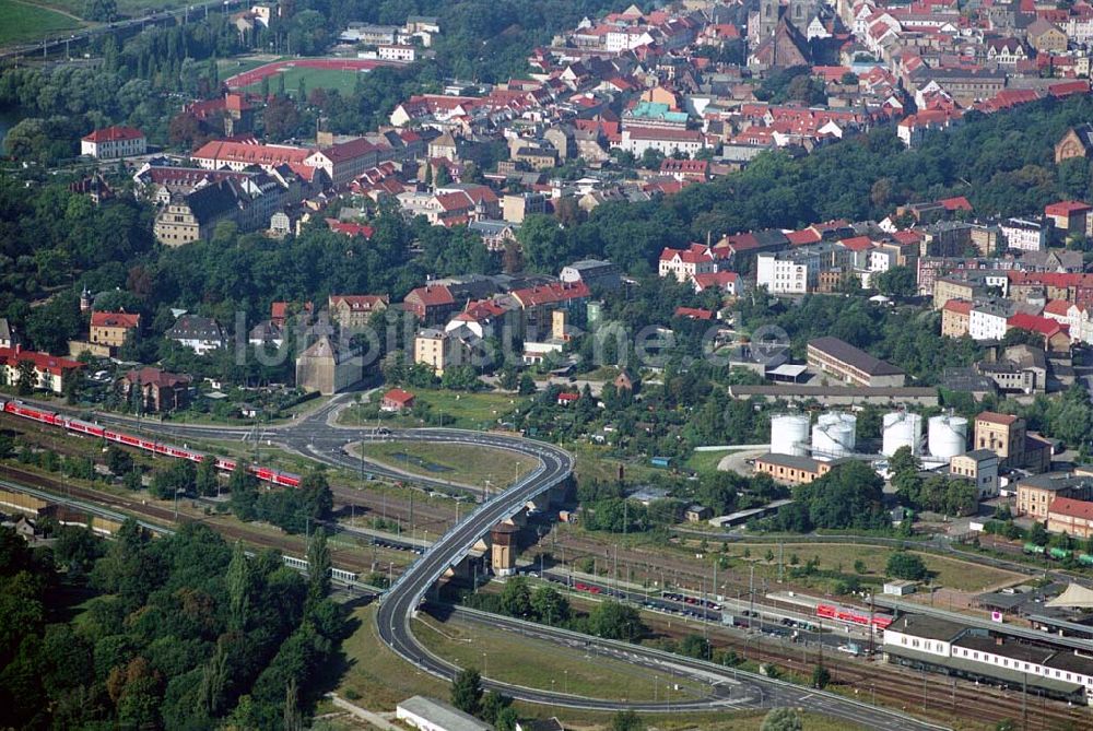 Luftaufnahme Wittenberg (Sachsen-Anhalt) - Bau der Ortsumgehungsstraße - Wittenberg (Sachsen-Anhalt)