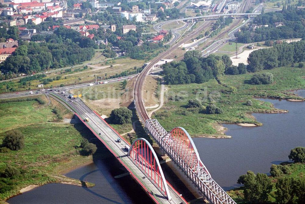 Luftaufnahme Wittenberg (Sachsen-Anhalt) - Bau der Ortsumgehungsstraße - Wittenberg (Sachsen-Anhalt)