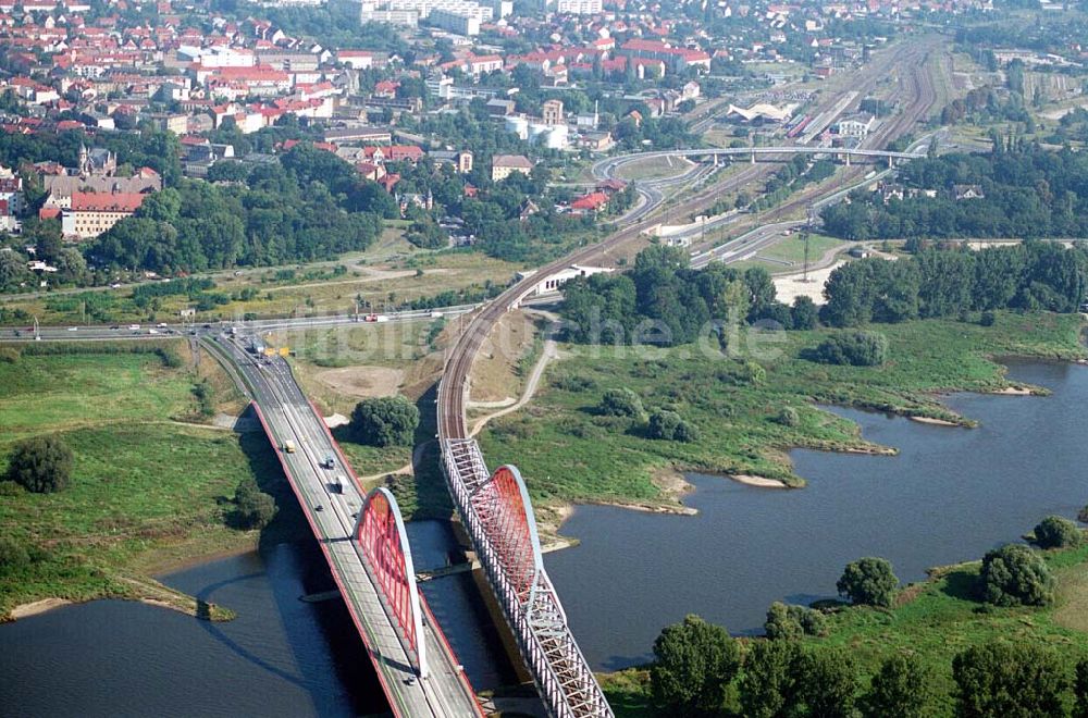 Wittenberg (Sachsen-Anhalt) von oben - Bau der Ortsumgehungsstraße - Wittenberg (Sachsen-Anhalt)