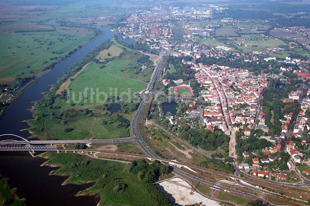 Luftbild Wittenberg (Sachsen-Anhalt) - Bau der Ortsumgehungsstraße - Wittenberg (Sachsen-Anhalt)