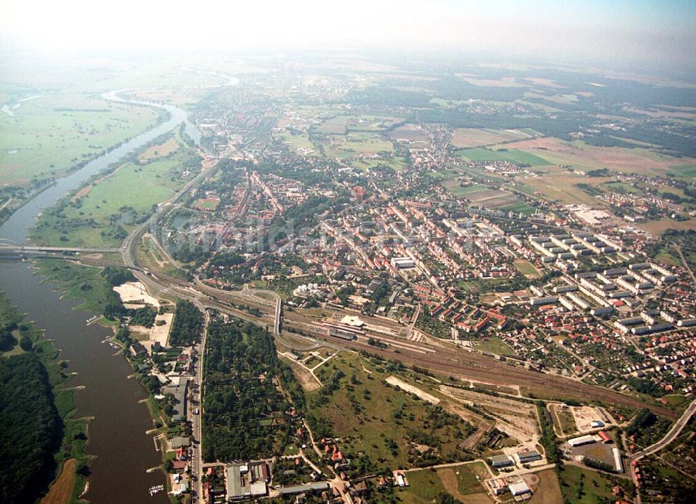 Luftaufnahme Wittenberg (Sachsen-Anhalt) - Bau der Ortsumgehungsstraße - Wittenberg (Sachsen-Anhalt)