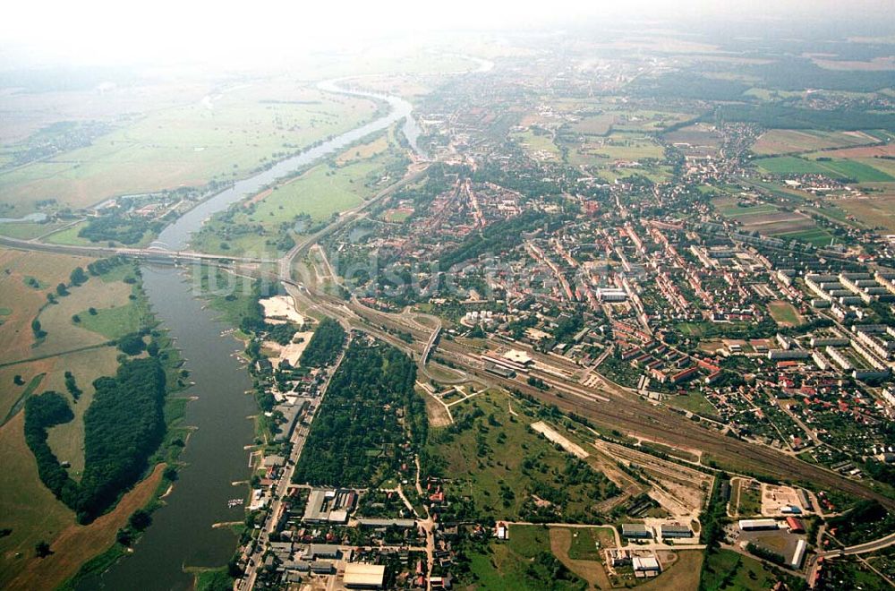 Wittenberg (Sachsen-Anhalt) von oben - Bau der Ortsumgehungsstraße - Wittenberg (Sachsen-Anhalt)