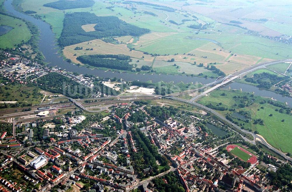 Luftbild Wittenberg (Sachsen-Anhalt) - Bau der Ortsumgehungsstraße - Wittenberg (Sachsen-Anhalt)