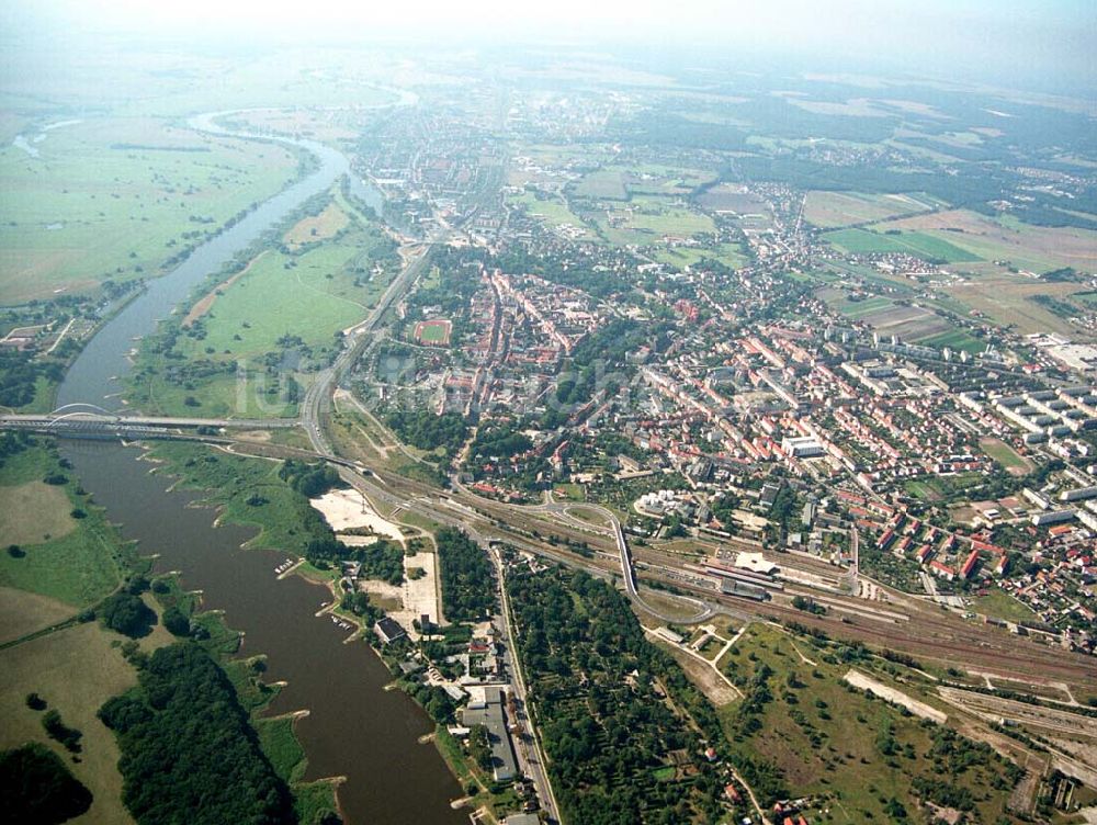 Luftaufnahme Wittenberg (Sachsen-Anhalt) - Bau der Ortsumgehungsstraße - Wittenberg (Sachsen-Anhalt)