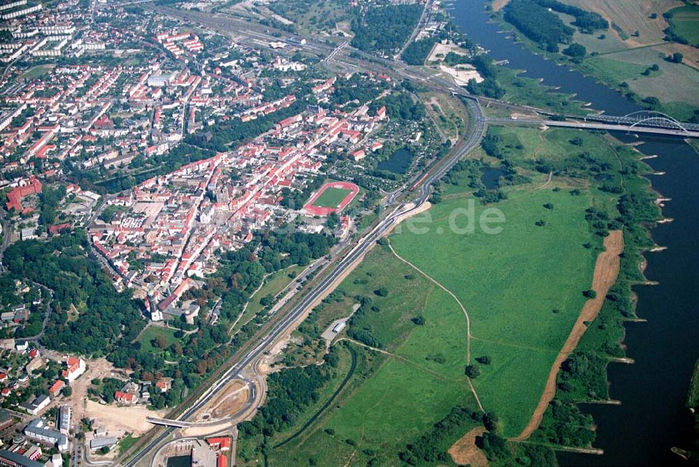 Luftbild Wittenberg (Sachsen-Anhalt) - Bau der Ortsumgehungsstraße - Wittenberg (Sachsen-Anhalt)