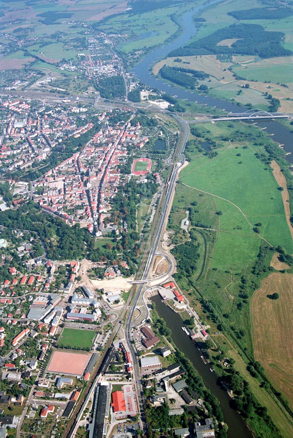 Luftbild Wittenberg (Sachsen-Anhalt) - Bau der Ortsumgehungsstraße - Wittenberg (Sachsen-Anhalt)