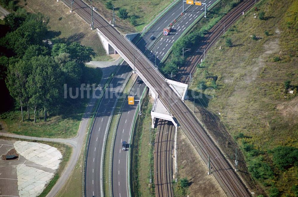 Luftaufnahme Wittenberg (Sachsen-Anhalt) - Bau der Ortsumgehungsstraße - Wittenberg (Sachsen-Anhalt)