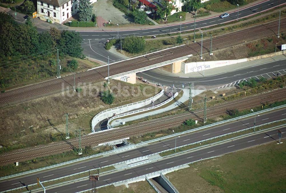 Luftaufnahme Wittenberg (Sachsen-Anhalt) - Bau der Ortsumgehungsstraße - Wittenberg (Sachsen-Anhalt)