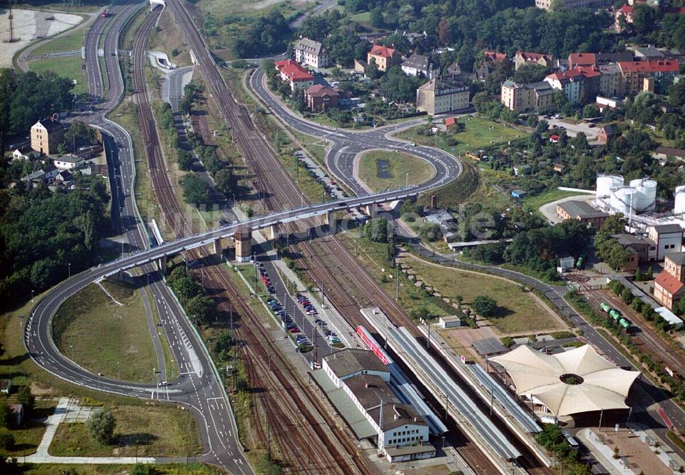 Wittenberg (Sachsen-Anhalt) aus der Vogelperspektive: Bau der Ortsumgehungsstraße - Wittenberg (Sachsen-Anhalt)