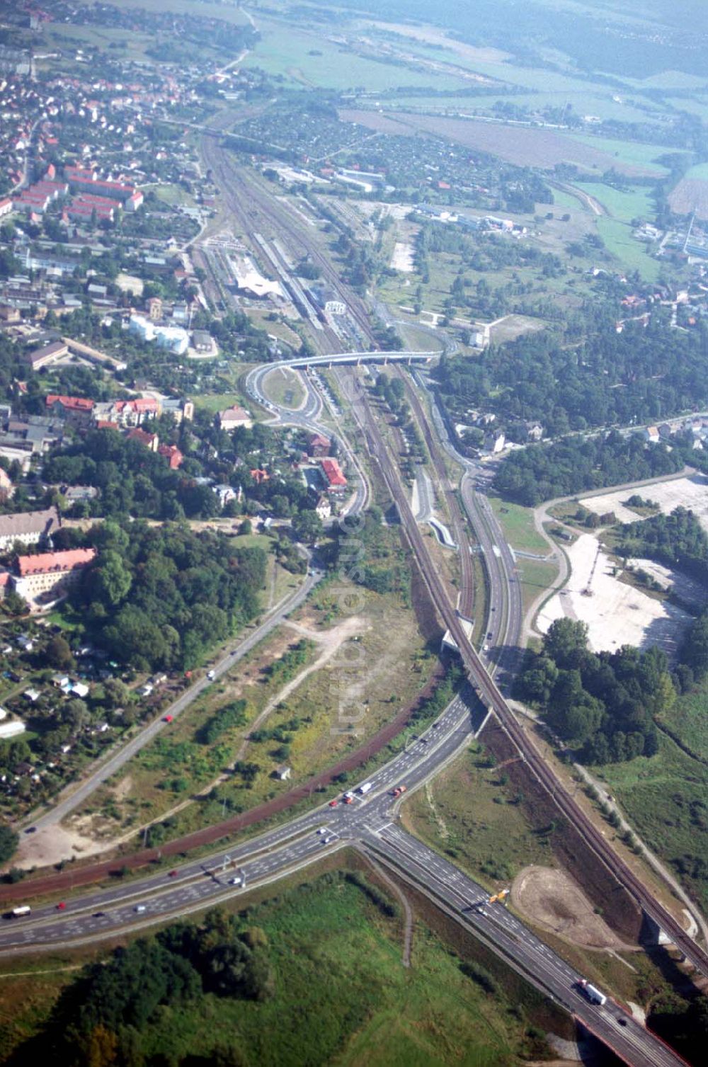 Luftaufnahme Wittenberg (Sachsen-Anhalt) - Bau der Ortsumgehungsstraße - Wittenberg (Sachsen-Anhalt)