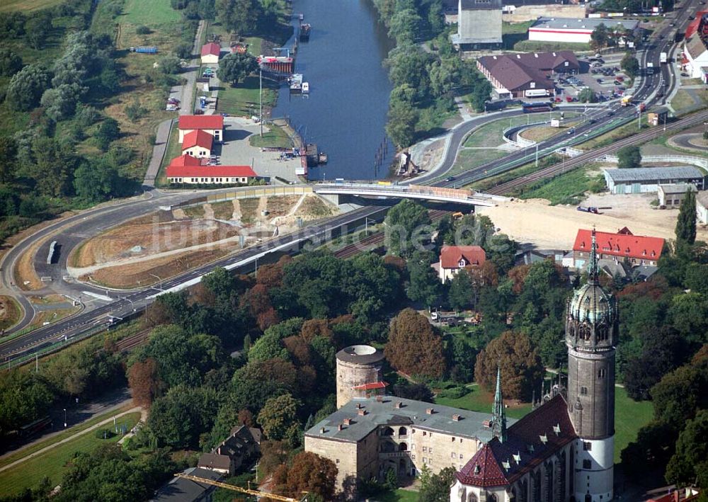 Wittenberg (Sachsen-Anhalt) von oben - Bau der Ortsumgehungsstraße - Wittenberg (Sachsen-Anhalt)