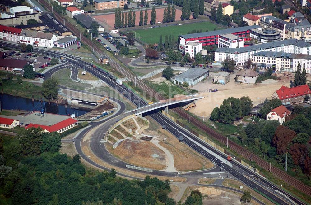 Luftaufnahme Wittenberg (Sachsen-Anhalt) - Bau der Ortsumgehungsstraße - Wittenberg (Sachsen-Anhalt)