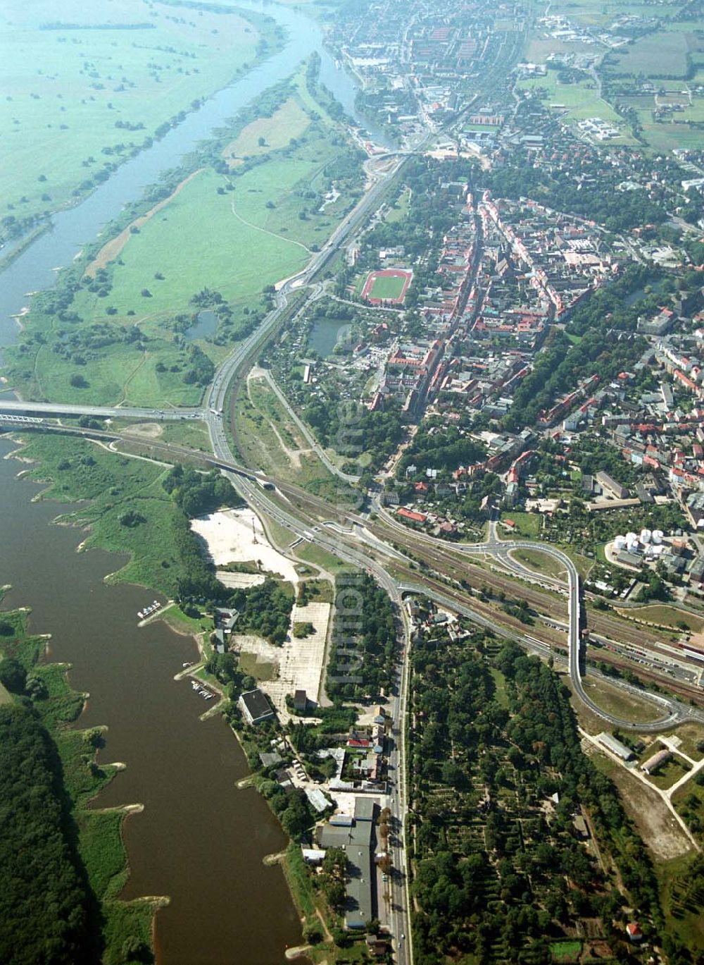 Luftbild Wittenberg (Sachsen-Anhalt) - Bau der Ortsumgehungsstraße - Wittenberg (Sachsen-Anhalt)