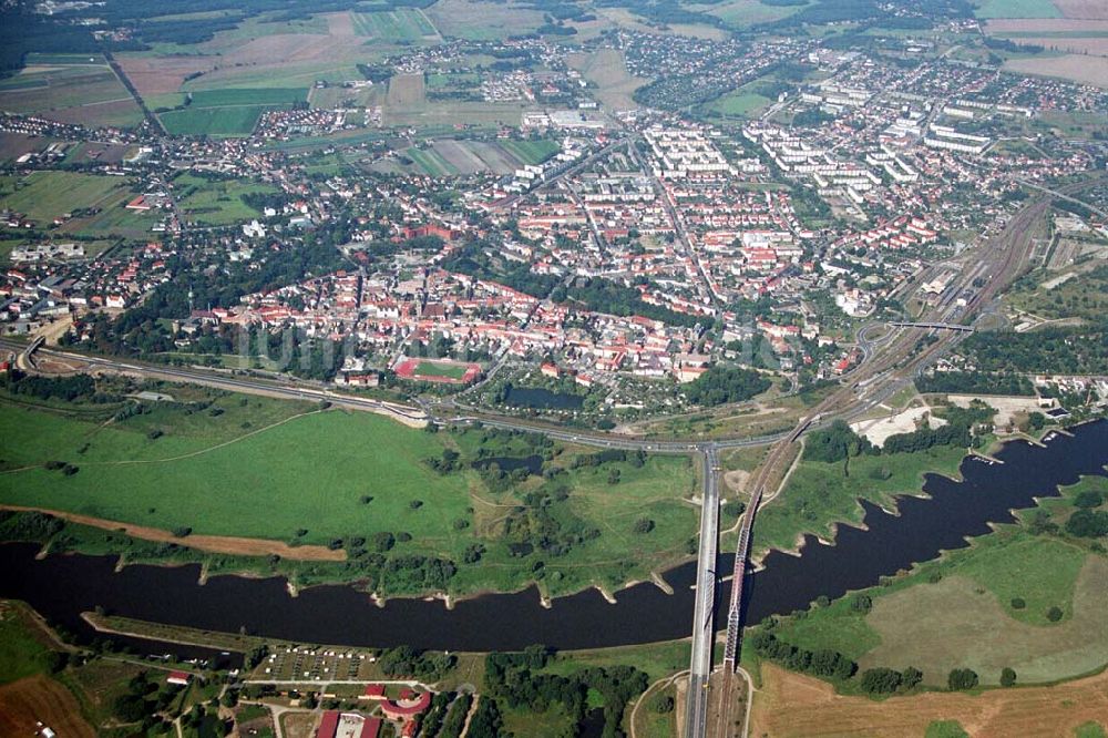 Wittenberg (Sachsen-Anhalt) von oben - Bau der Ortsumgehungsstraße - Wittenberg (Sachsen-Anhalt)