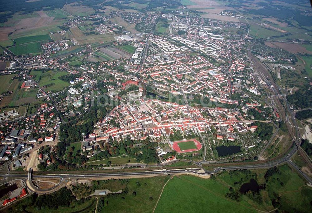 Luftaufnahme Wittenberg (Sachsen-Anhalt) - Bau der Ortsumgehungsstraße - Wittenberg (Sachsen-Anhalt)