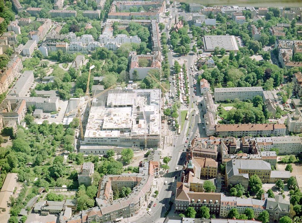 Luftaufnahme Berlin - Pankow - Bau des Rathauscenters Pankow am Rathaus Berlin-Pankow durch die FUNDUS-Gruppe Köln.