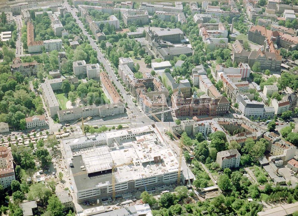 Luftbild Berlin - Pankow - Bau des Rathauscenters Pankow am Rathaus Berlin-Pankow durch die FUNDUS-Gruppe Köln.