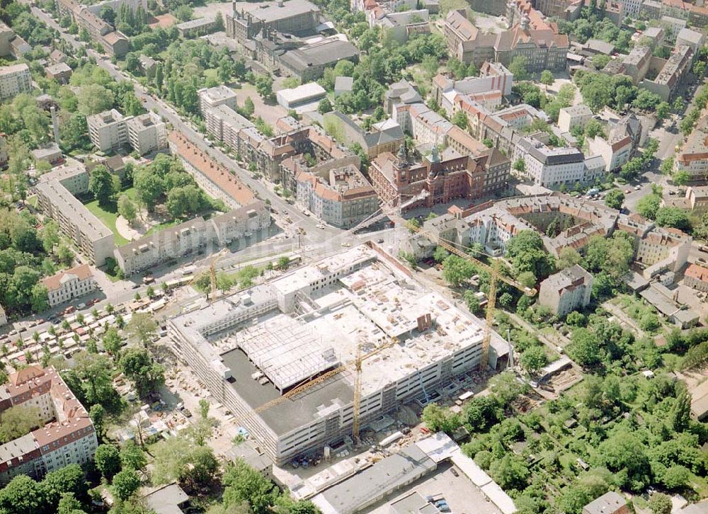 Luftaufnahme Berlin - Pankow - Bau des Rathauscenters Pankow am Rathaus Berlin-Pankow durch die FUNDUS-Gruppe Köln.