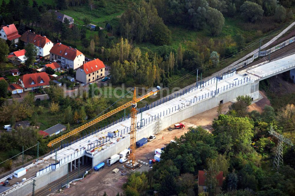 Luftaufnahme Rattmannsdorf - Bau der Saale-Elster-Talbrücke