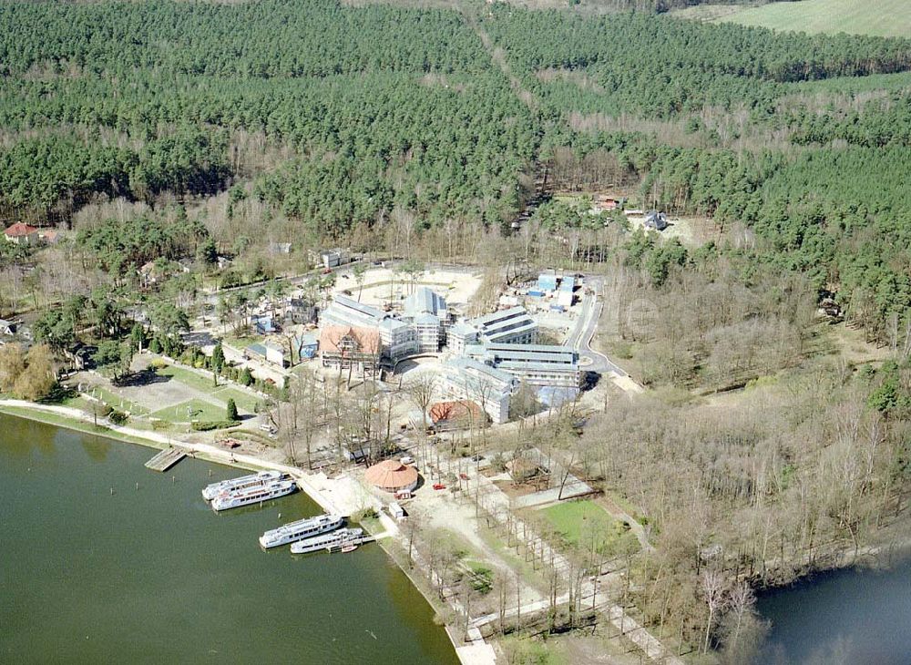 Bad Saarow / Brandenburg von oben - Bau des SAS Hotels am Scharmützelsee in Bad Saarow.