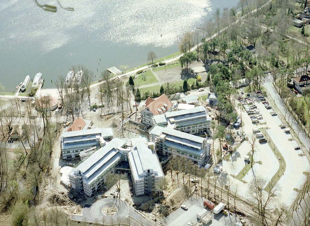 Luftaufnahme Bad Saarow / Brandenburg - Bau des SAS Hotels am Scharmützelsee in Bad Saarow