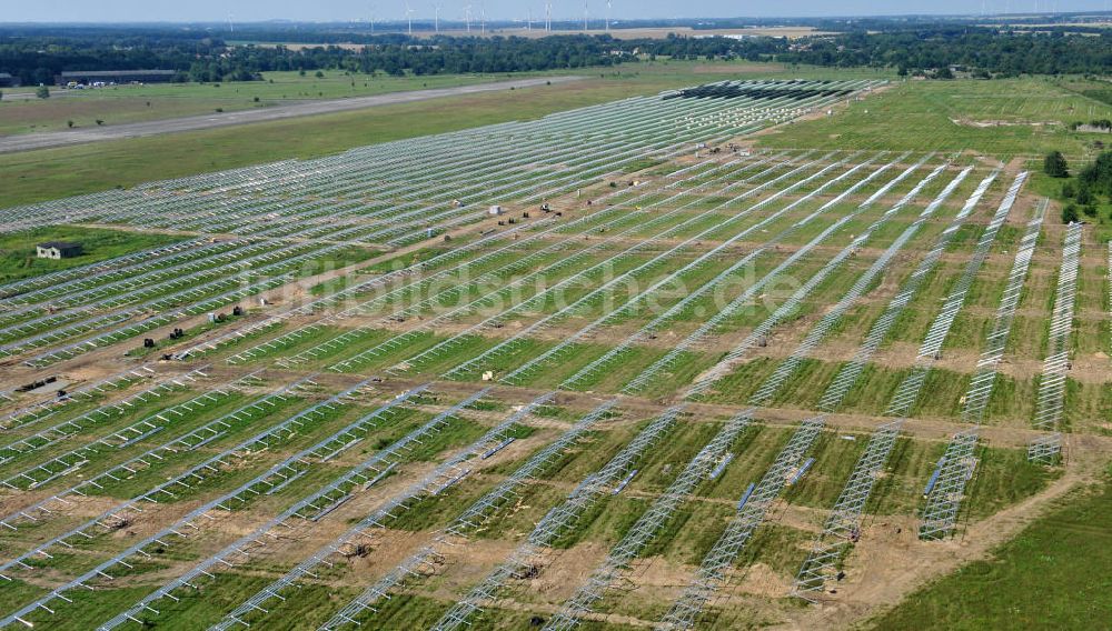 Werneuchen aus der Vogelperspektive: Bau des ? Solarpark Flugplatz Werneuchen ?