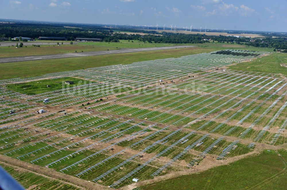 Werneuchen aus der Vogelperspektive: Bau des ? Solarpark Flugplatz Werneuchen ?