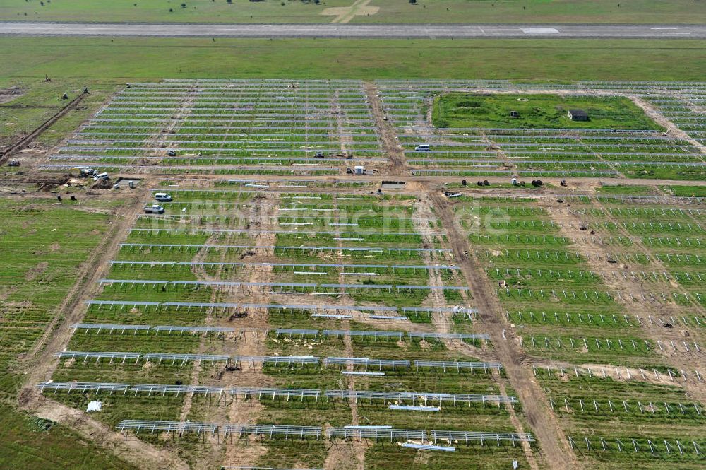 Luftbild Werneuchen - Bau des ? Solarpark Flugplatz Werneuchen ?