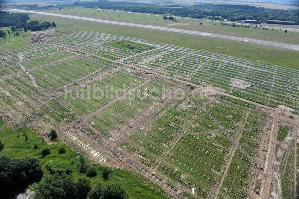 Werneuchen aus der Vogelperspektive: Bau des ? Solarpark Flugplatz Werneuchen ?