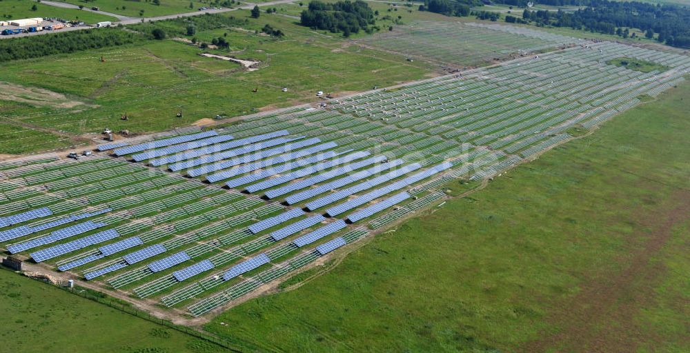 Werneuchen aus der Vogelperspektive: Bau des ? Solarpark Flugplatz Werneuchen ?