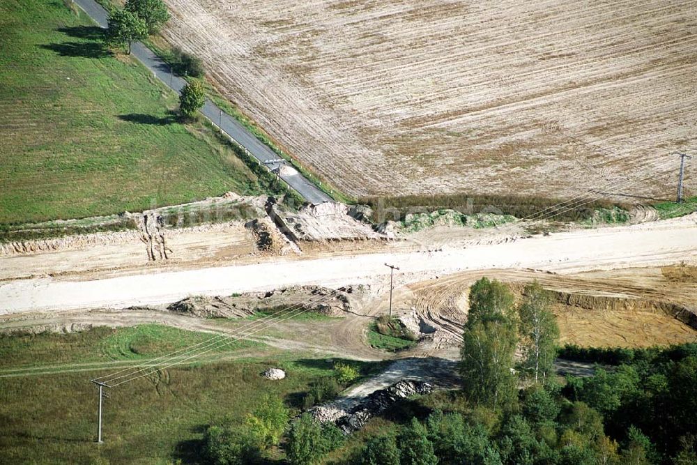 Belzig aus der Vogelperspektive: Bau der östlichen Ortsumgehungsstraße in Belzig