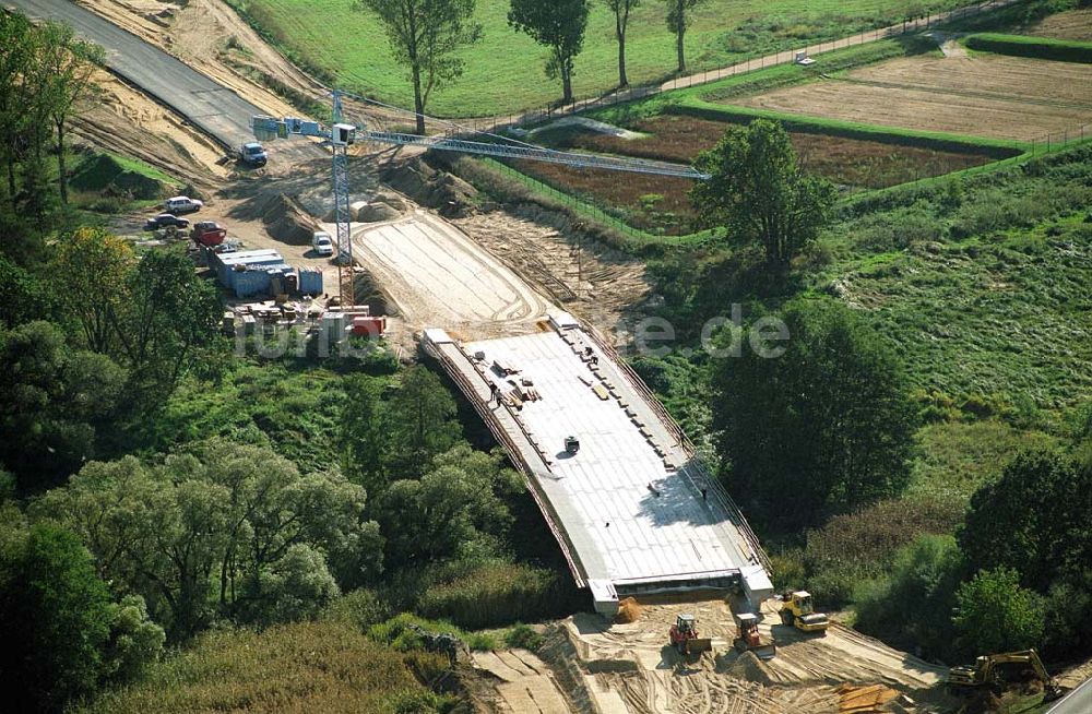 Belzig von oben - Bau der östlichen Ortsumgehungsstraße in Belzig