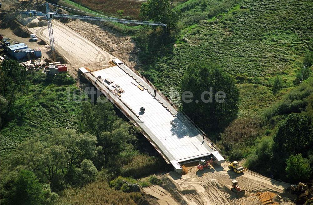 Belzig von oben - Bau der östlichen Ortsumgehungsstraße in Belzig