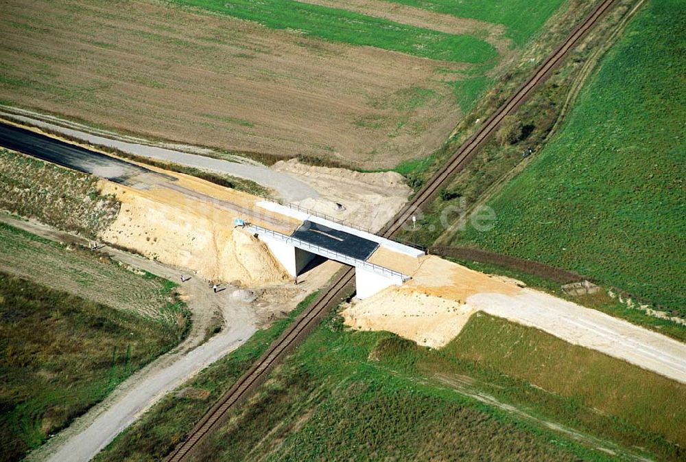 Luftbild Belzig - Bau der östlichen Ortsumgehungsstraße in Belzig