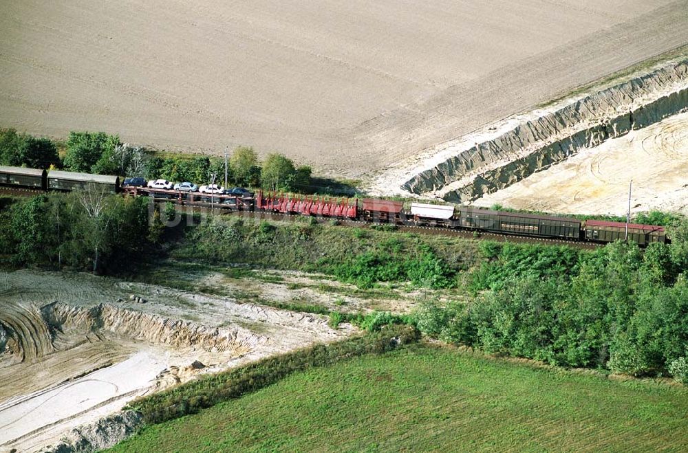 Luftbild Belzig - Bau der östlichen Ortsumgehungsstraße in Belzig