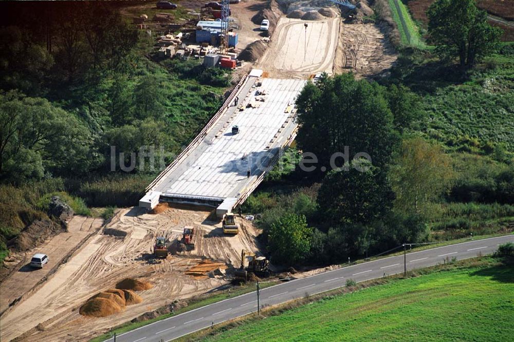 Belzig aus der Vogelperspektive: Bau der östlichen Ortsumgehungsstraße in Belzig