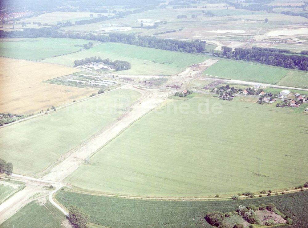 Wustermark - Brandenburg von oben - Bau der Umgehungsstraße bei Wustermark durch die Fa. MAX BÖGL.